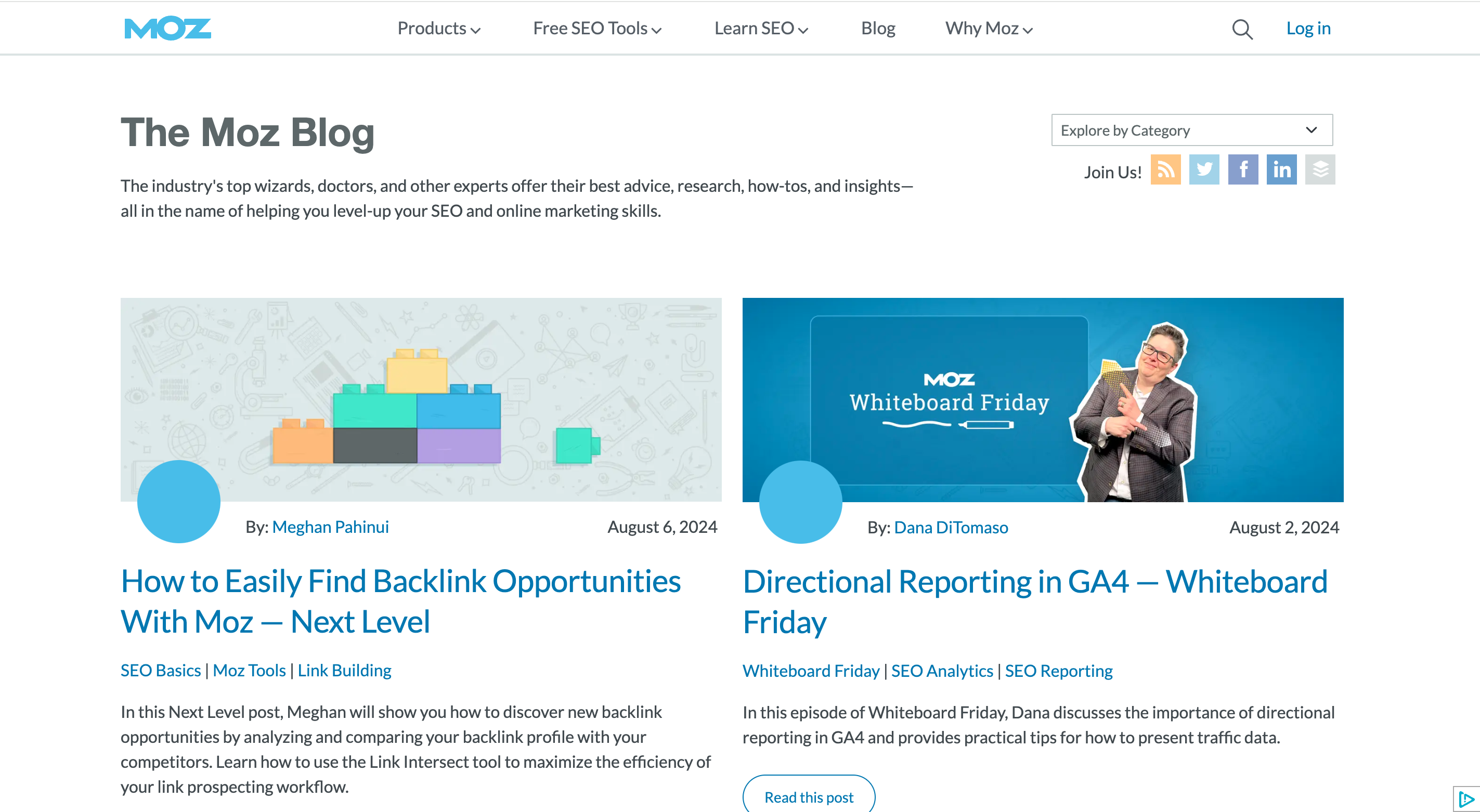 moz blog page screenshot